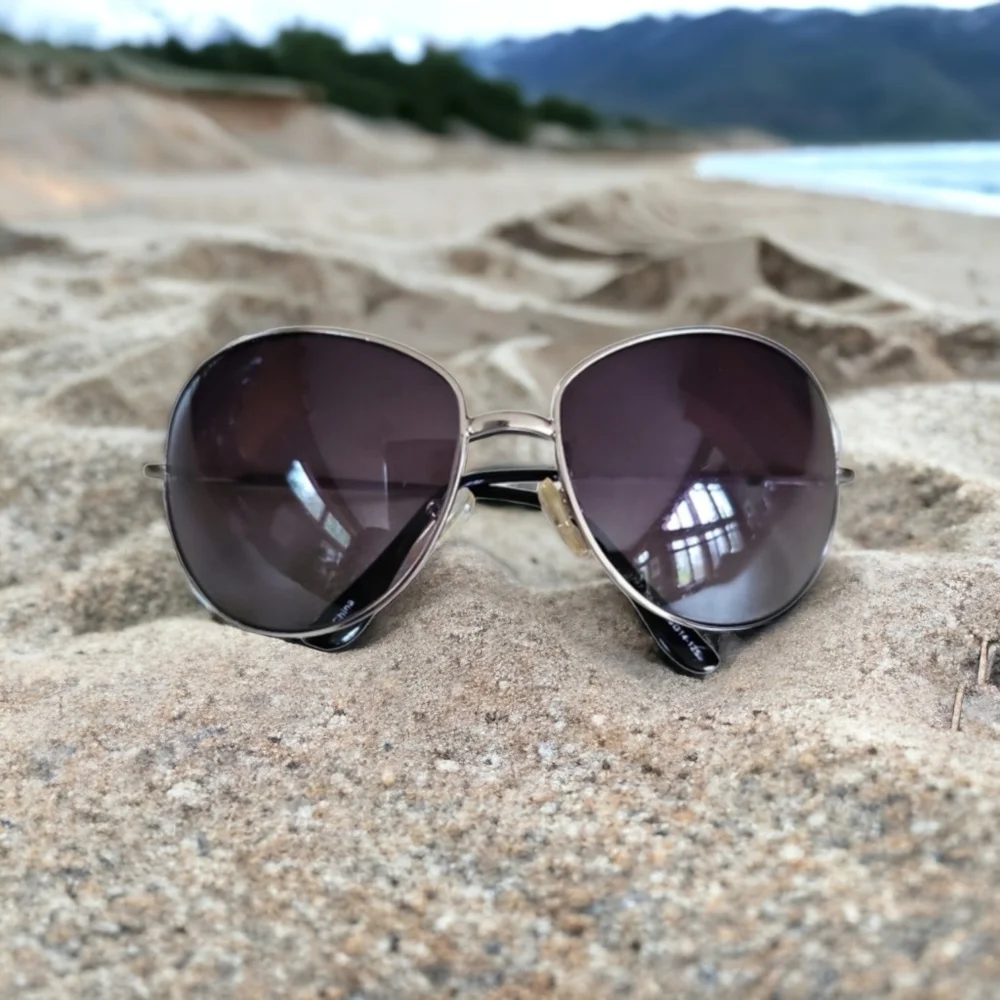Vintage Italian Designer Metal Frame Classic Aviator Glasses - Picture 4 of 13